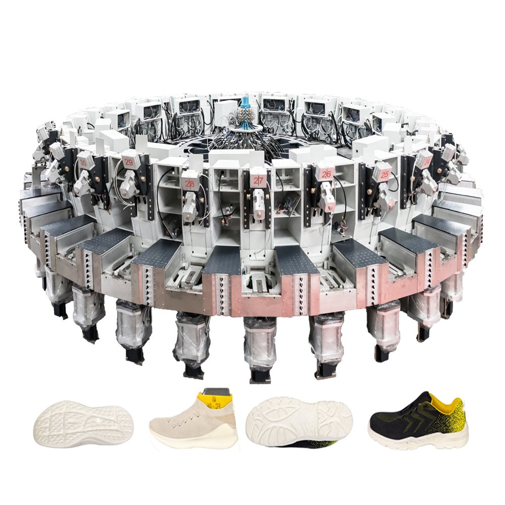 Direct Pu TPU Rotary Sport Shoe Sanding Moulding Equipment Automatic Rubber Injection Machine
