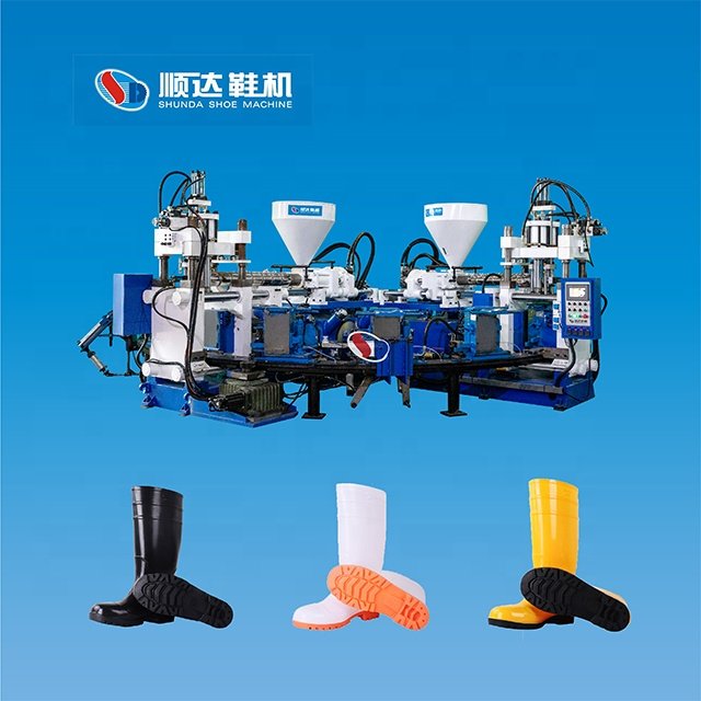 2023promotional safe anti-slip PVC long gumboot rain boot injection moulding machine