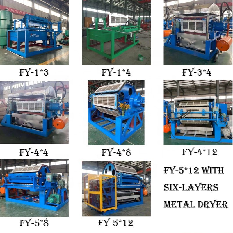 Wholesale Price Automatic 1000 pcs/h Small Paper Pulp Molding Egg Tray Making Machine