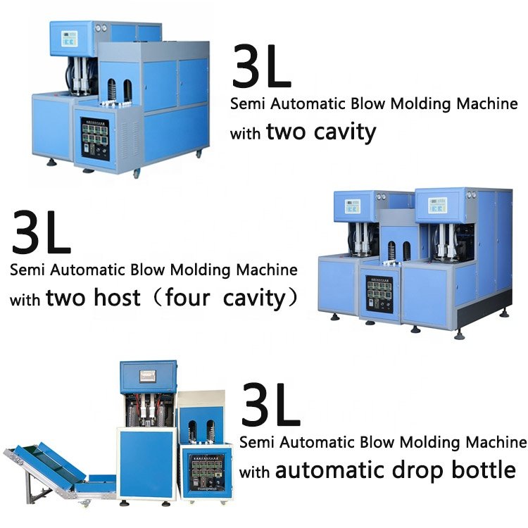 4 Cavity Semi Auto Blow Molding Machine Plastic Blowing Machines 4 Cavity Pet Blowing Machine