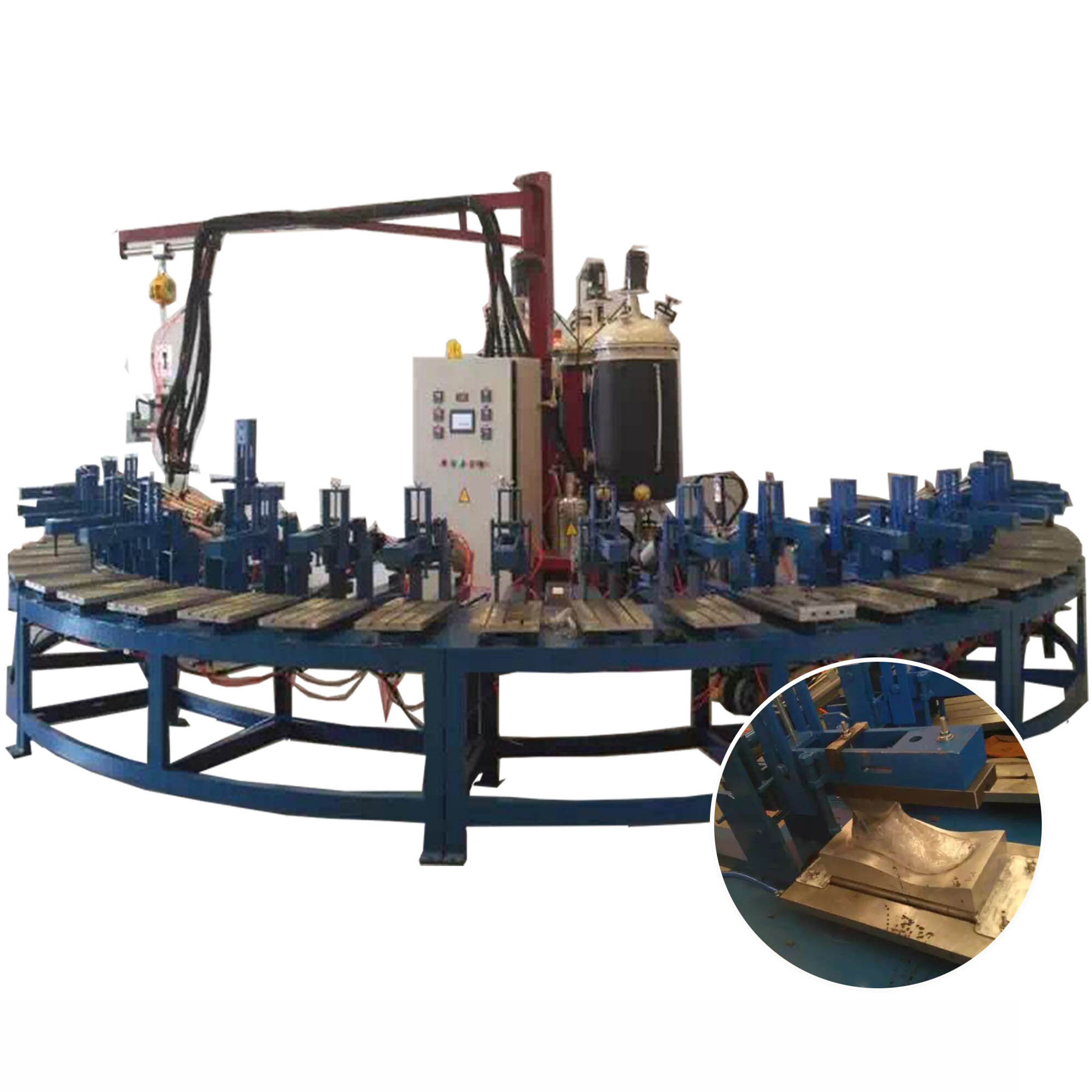 Polyurethane Shoe Sole Injection Molding Making Machine / Insole Board For Shoes Making