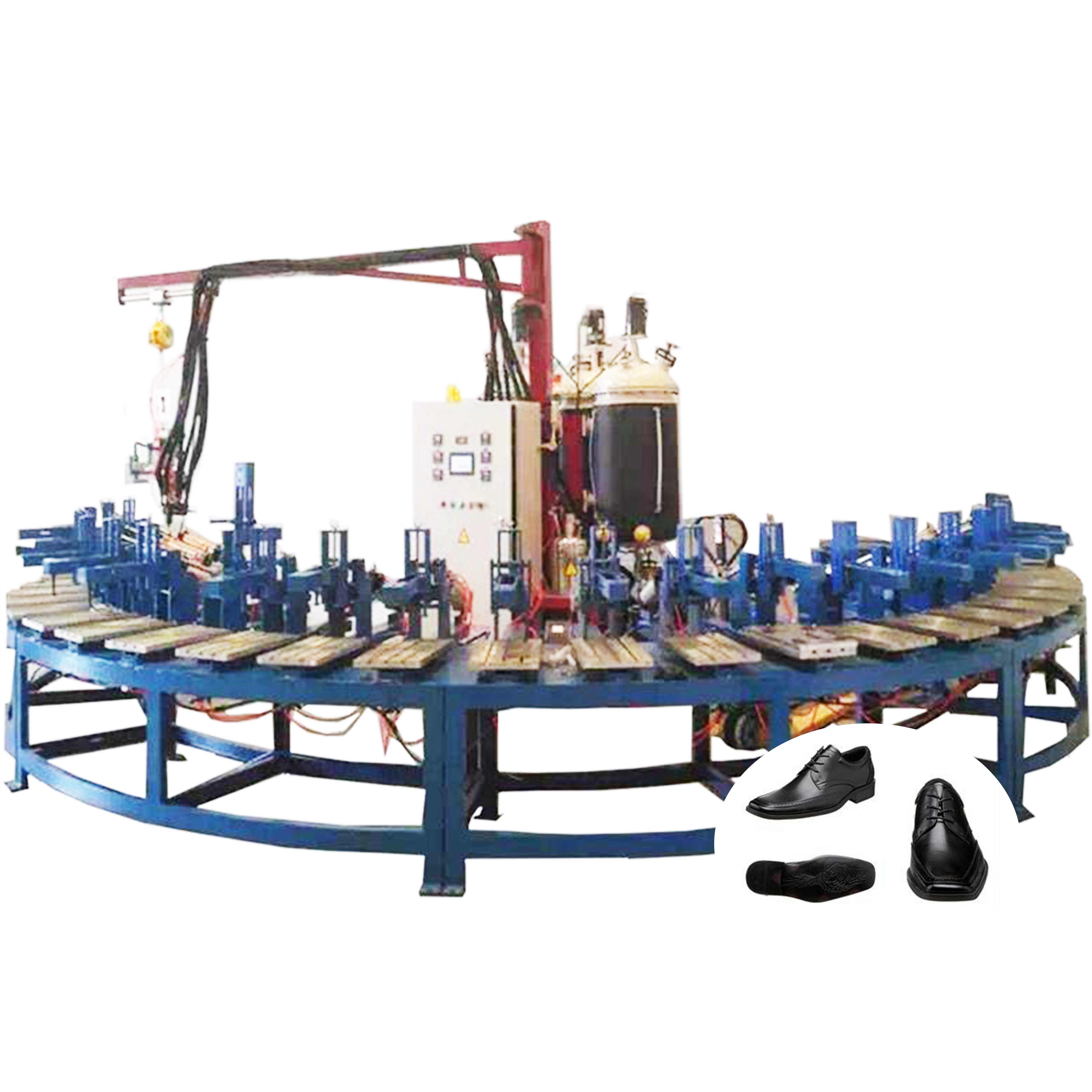 Polyurethane Shoe Sole Injection Molding Making Machine / Insole Board For Shoes Making