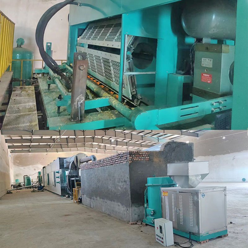 Old carton cardboard recycling machine making paper pulp shoe tray egg box carton machine