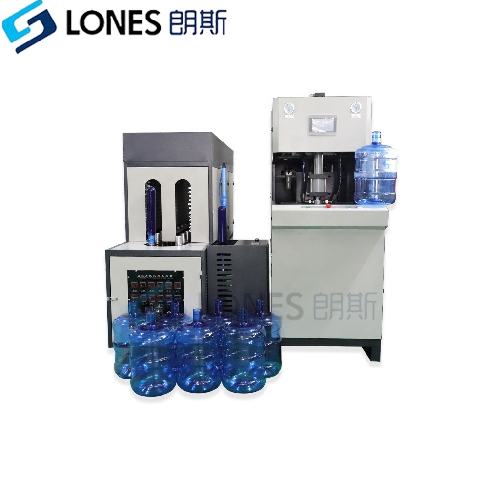 LS-B20L semi automatic 5L to 22L 3 5 gallon PET bottle blowing machine 120BPH 5 gallon PET bottle making machine factory price
