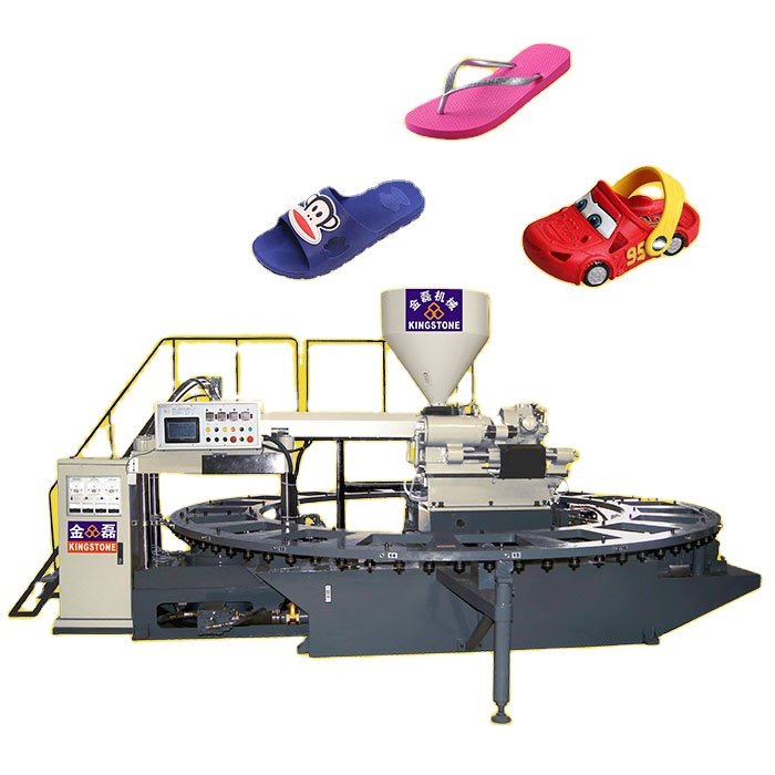 Rotary Injection Moulding Machine for Making Slippers in PVC Material