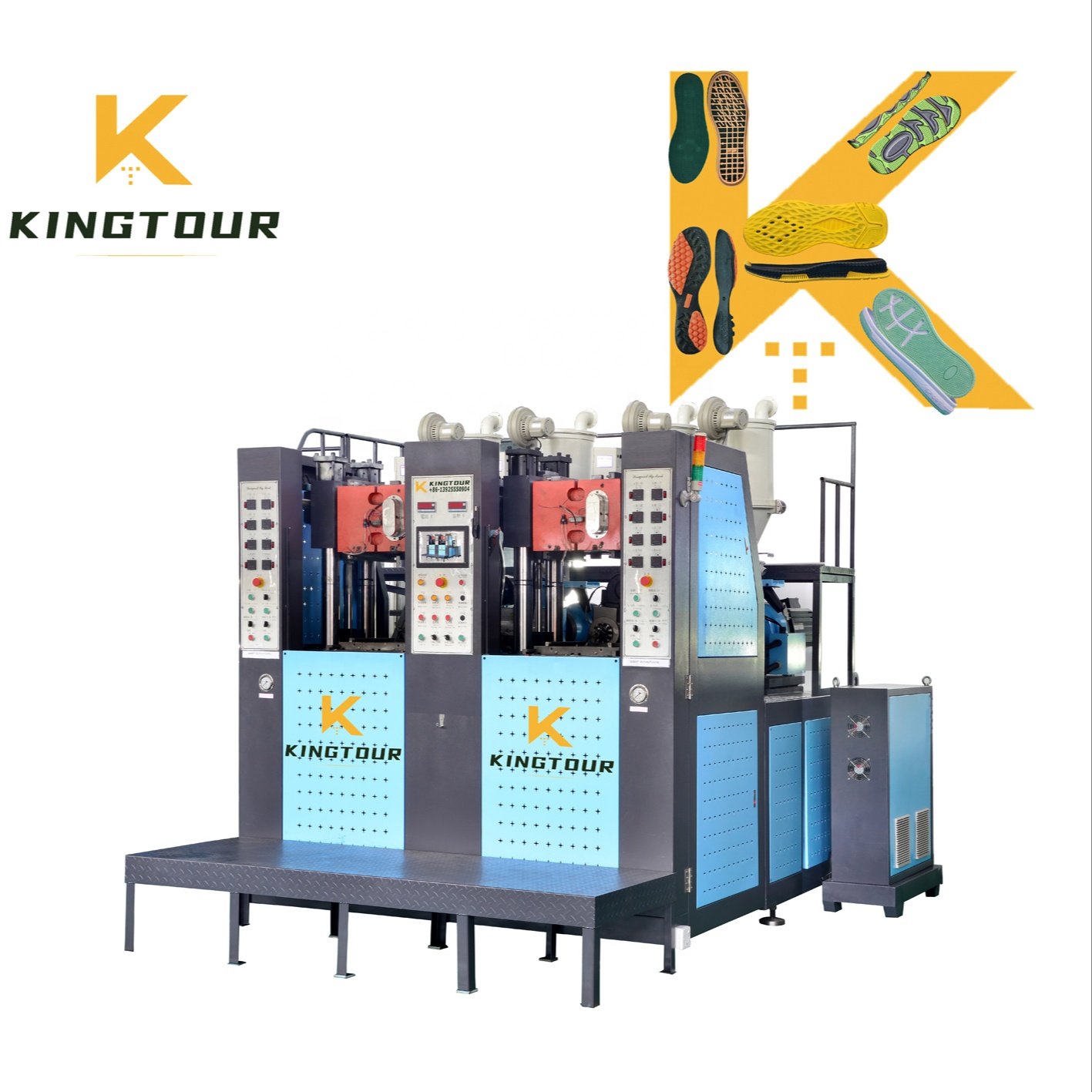 KT-6612 Rotary Injection Molding Machine for making PVC TPU TR TPR Shoe Sole