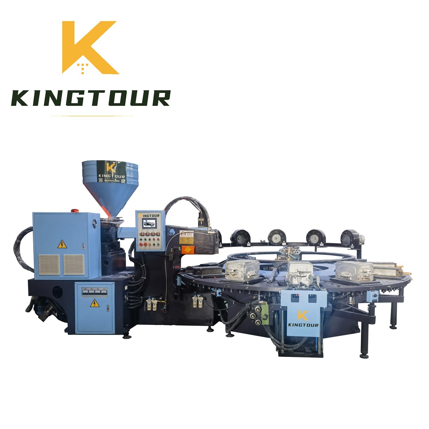 KT-6612 Rotary Injection Molding Machine for making PVC TPU TR TPR Shoe Sole