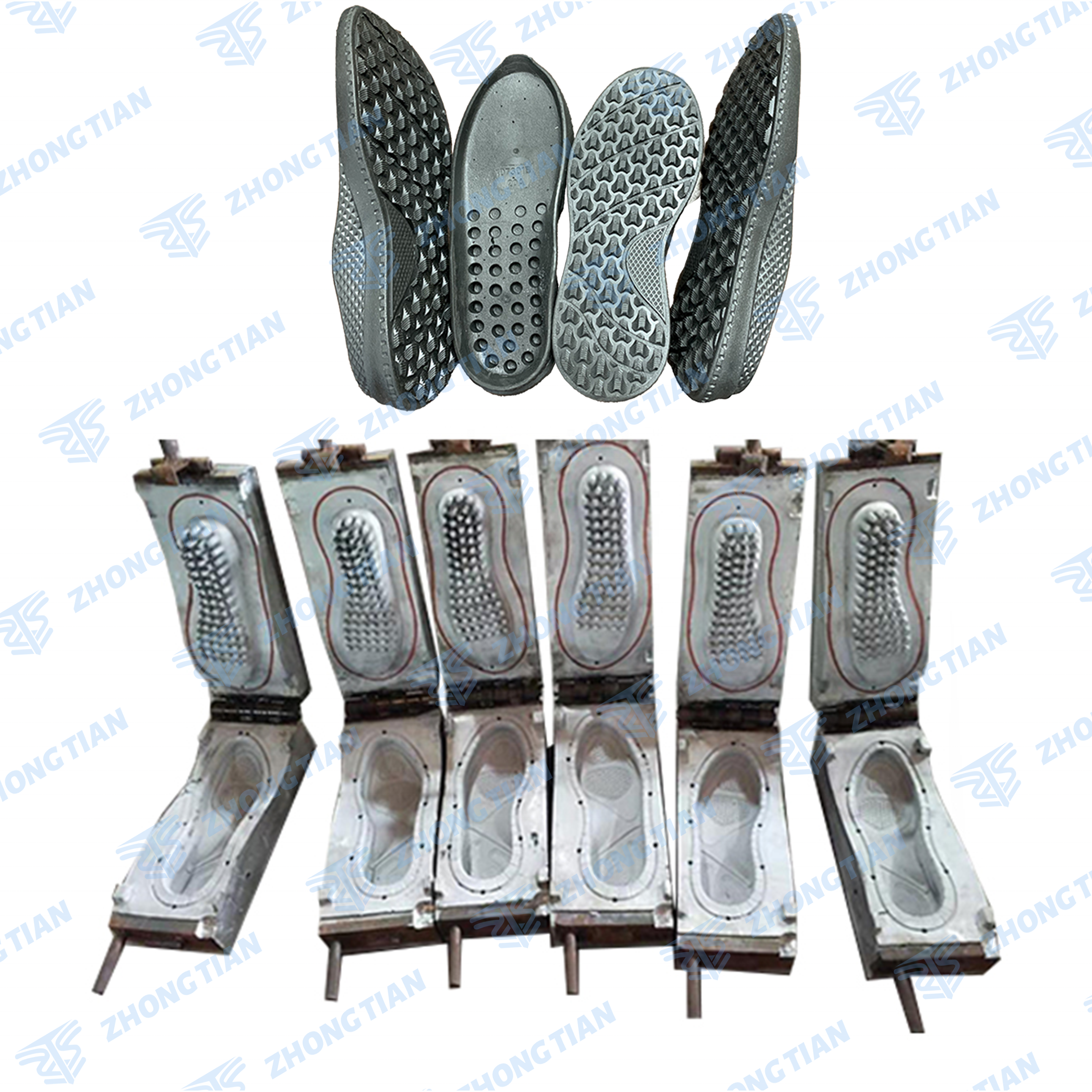 China High Quality PVC Airblwoing Shoes Sole Mould For Plastic Shoe Molding Machine