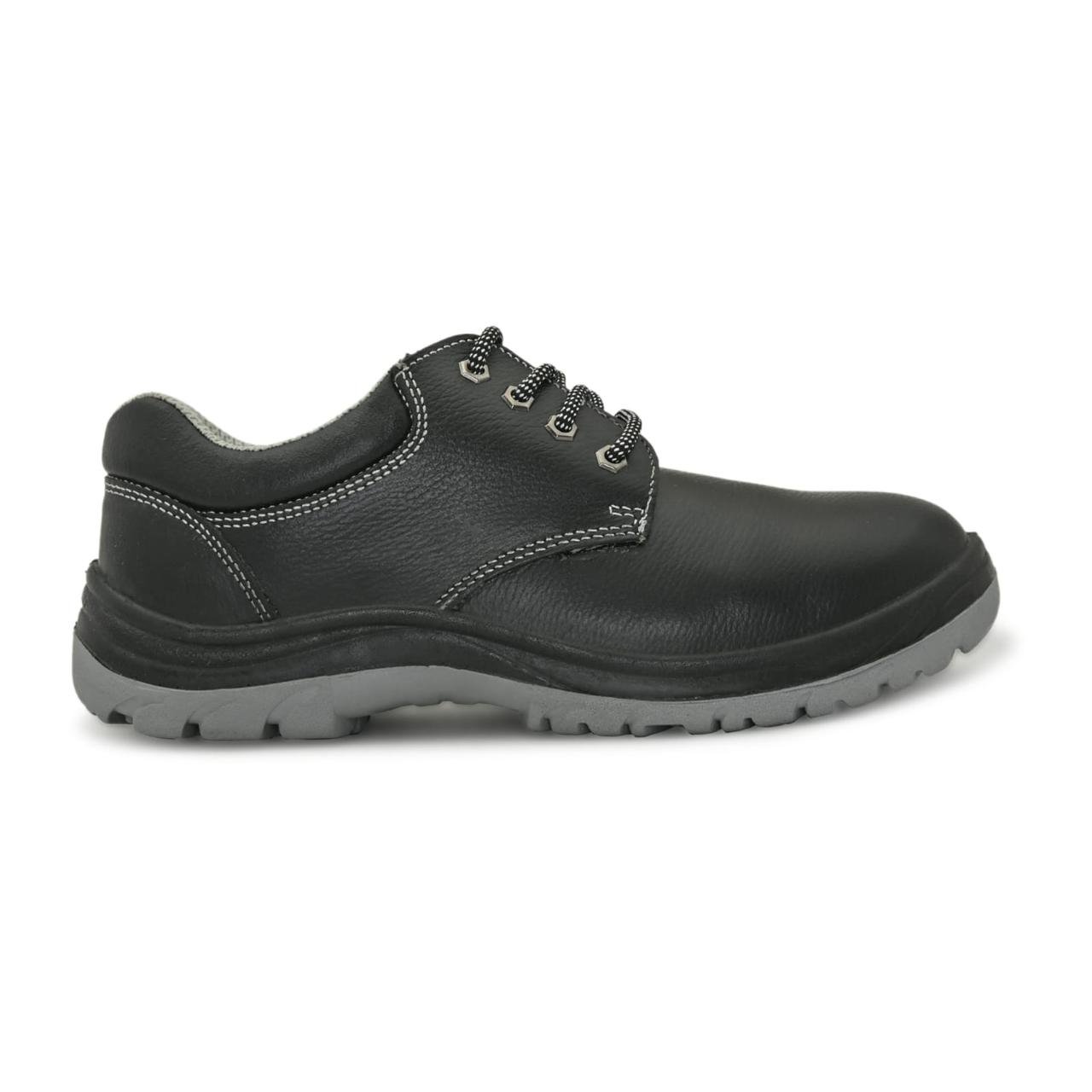 Double Density PU Sole Safety Shoes with Steel Toe Genuine Leather Machine Moulding for All Seasons-Summer Winter Spring Autumn