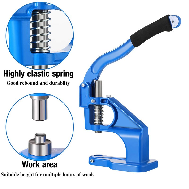 3 Die Hand Press Grommet Machine Grommets Eyelet Tool Kit with Grommets for fit mold DIY Craft Shoes Belt Cap