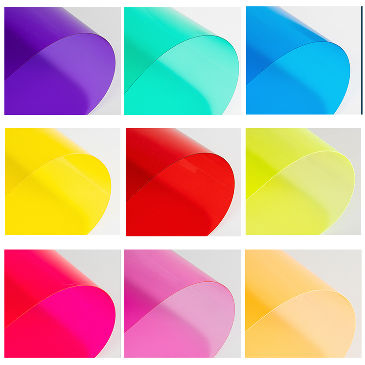 Tianhe Can Customized Size Fluorescent Transparent For Bags And Shoes Soft Color Pvc Film