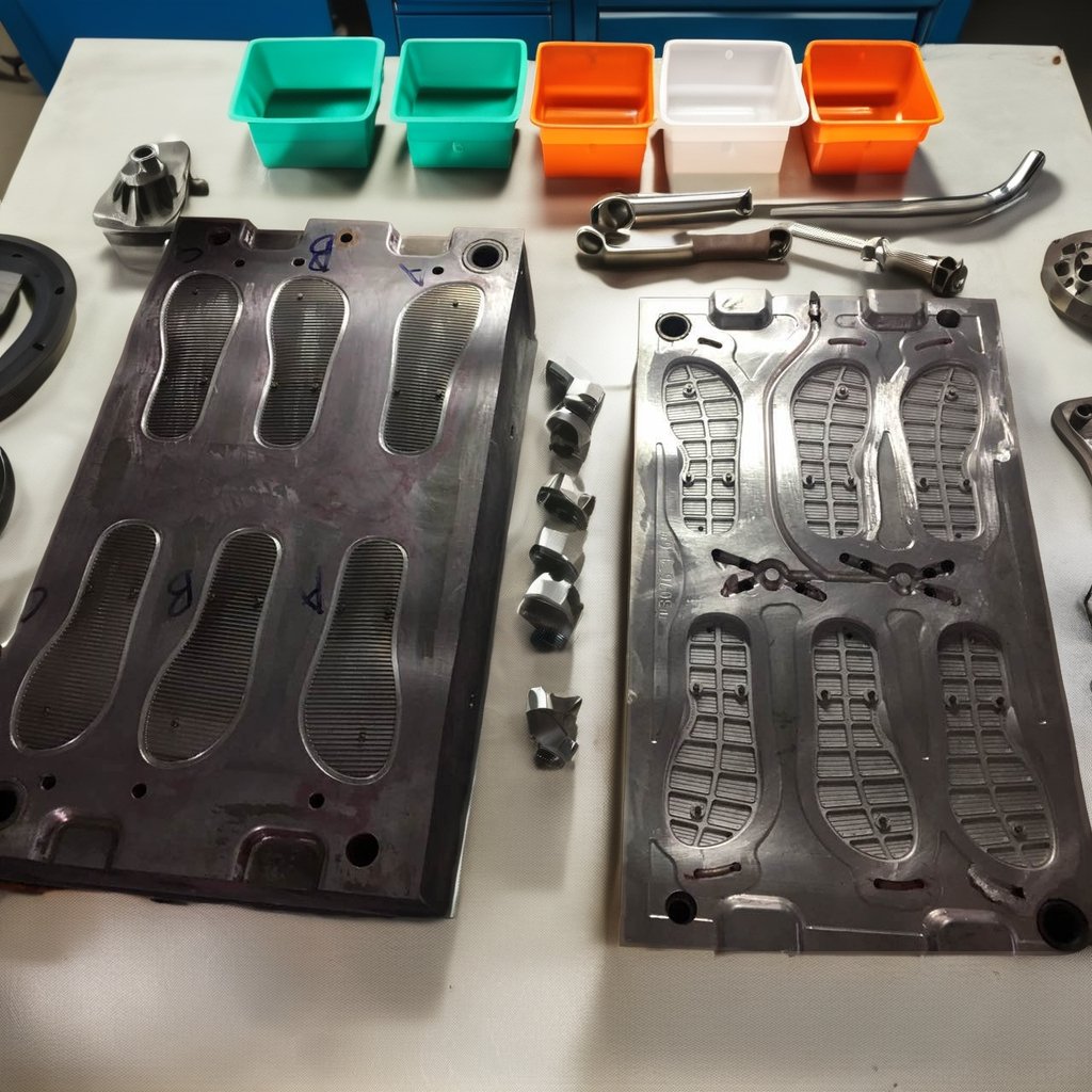 one color Slippers Mold EVA/Ip Injection Mold Customized EVA Sole Compression Aluminium Moulds Shoe Making Machines