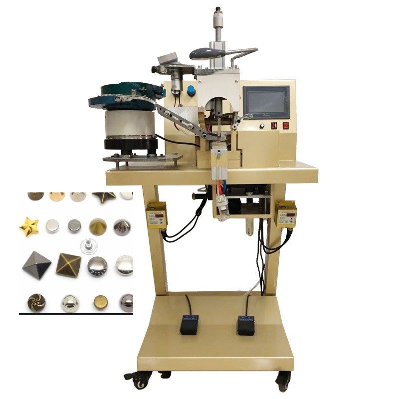 Automatic Pearl and Nail Riveting Machine Pearl bead setting string machine for shoes, bags