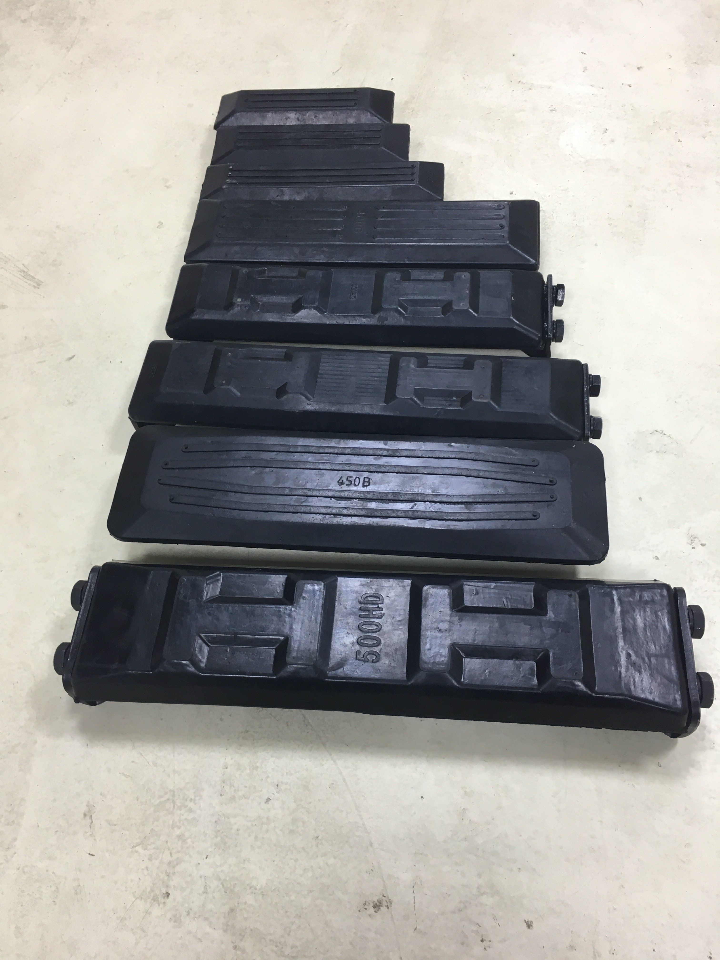 Excavator polyurethane rubber crawler shoes