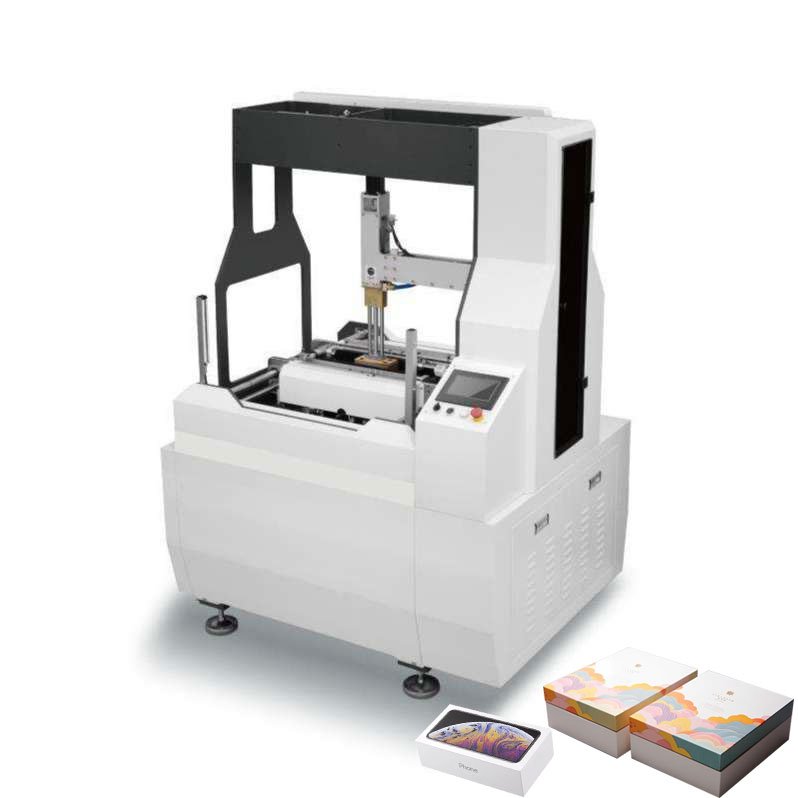 SW-B500 Semi-automatic Paper Sheet Cardboard Rigid Box Wrapping Forming Making Machine