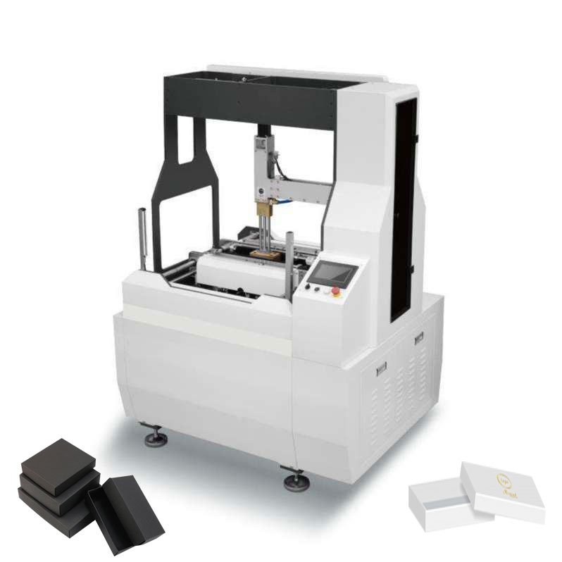 SW-B500 Semi-automatic Paper Sheet Cardboard Rigid Box Wrapping Forming Making Machine