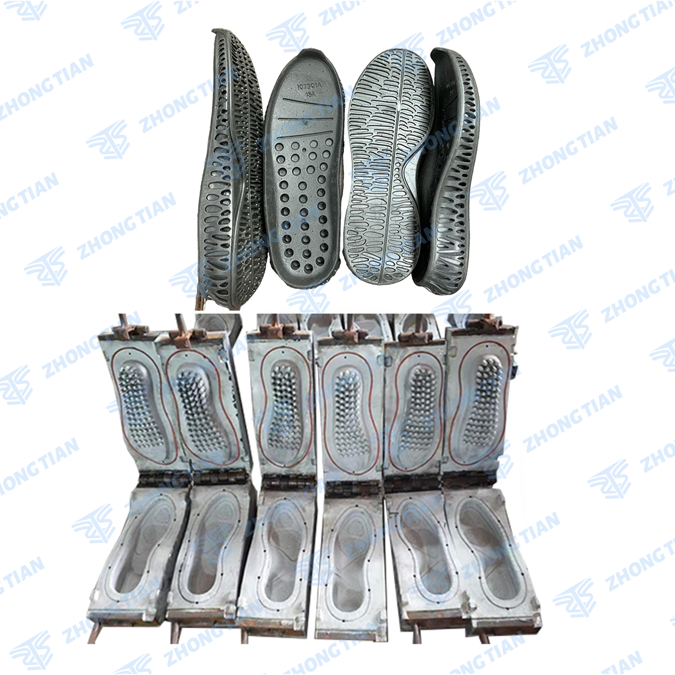China New Design PVC Airblowing Jogger Sports Shoe Sole Mold For Plastic Shoe Making Machine