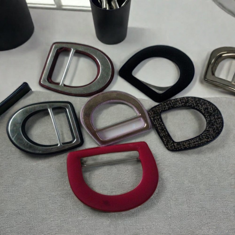 Inner Diameter 5cm D Shape Cloth Covered Buckle