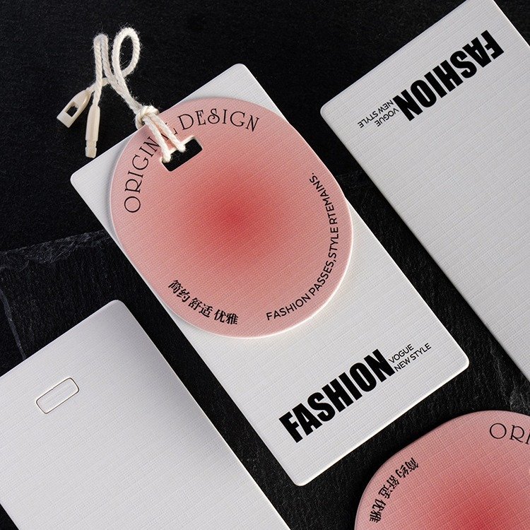Customized high quality clothing hangtag label design hanging tag price production printed trademark label