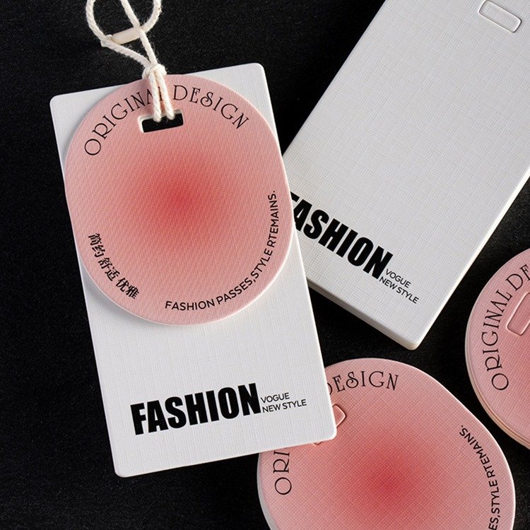 Customized high quality clothing hangtag label design hanging tag price production printed trademark label
