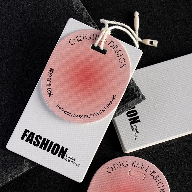 Customized high quality clothing hangtag label design hanging tag price production printed trademark label