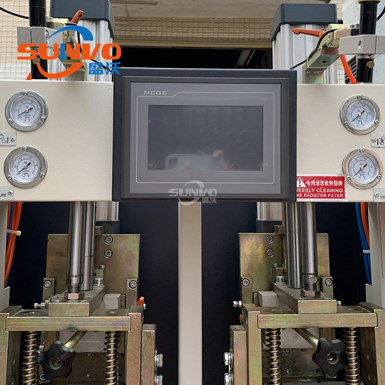 2 Heat and 2 Cold Heel Part Moulding Machine For Shoe Making Heel Shaping Molding Machine