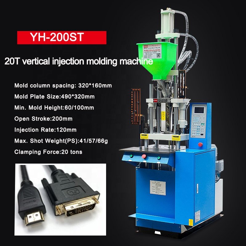 YH-150ST Low price desktop headphone plug cable puge making machine usb connector PVC plastic injection molding machine