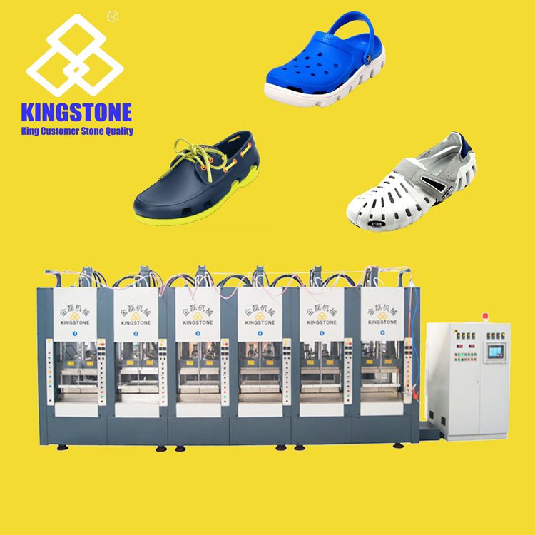6 Stations EVA Sandals Injection Molding Machine for Making Clogs Shoes Soles