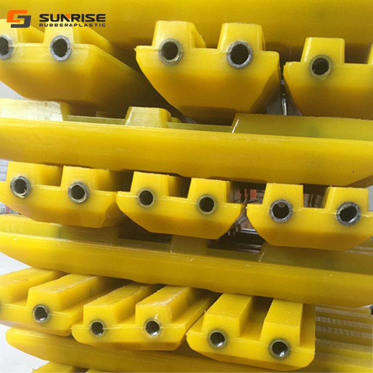 polyurethane excavator rubber track pad, rubber track shoe, rubber track shoe plate