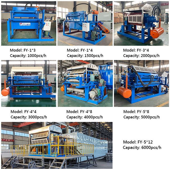 Market price 1000pcs/hour paper pulp egg carton tray making machine