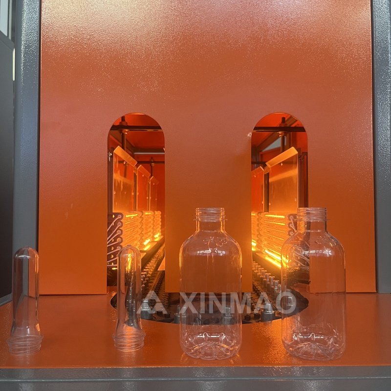Semi Automatic Injection Plastic Blow Moulding Machine PET Jar Blower Bottles Blowing Making Machine