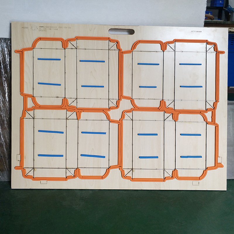 Die cut mold for thick cardstock gift boxes with grooves and folding lines cut,leather die cutting mould