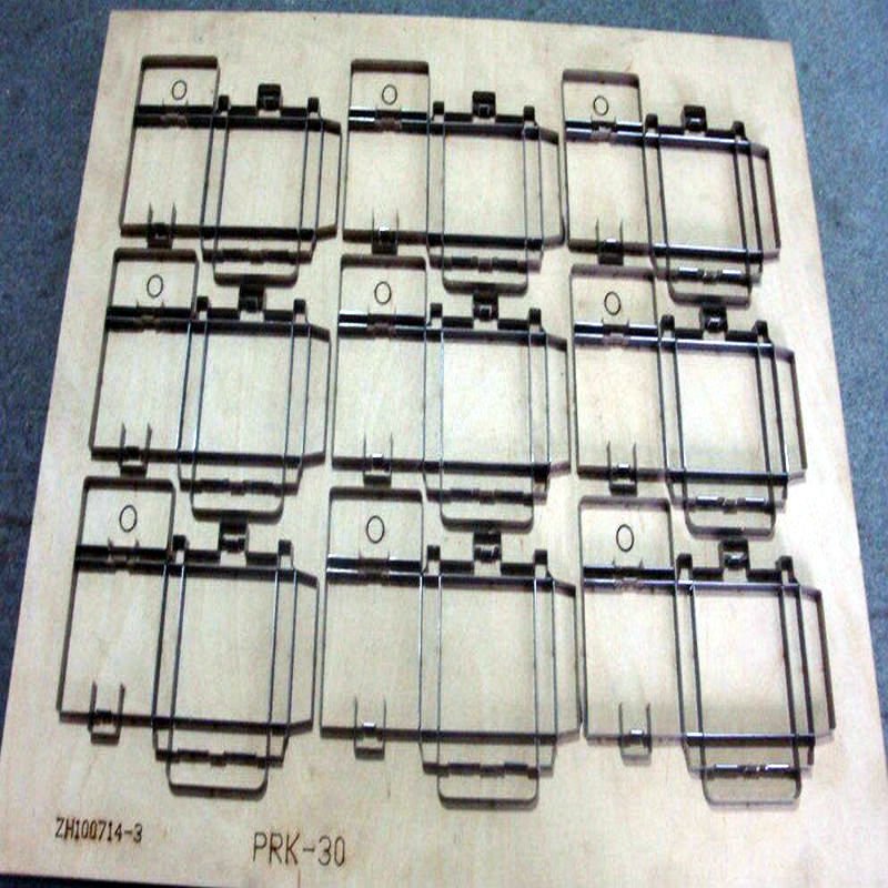 Die cut mold for thick cardstock gift boxes with grooves and folding lines cut,leather die cutting mould