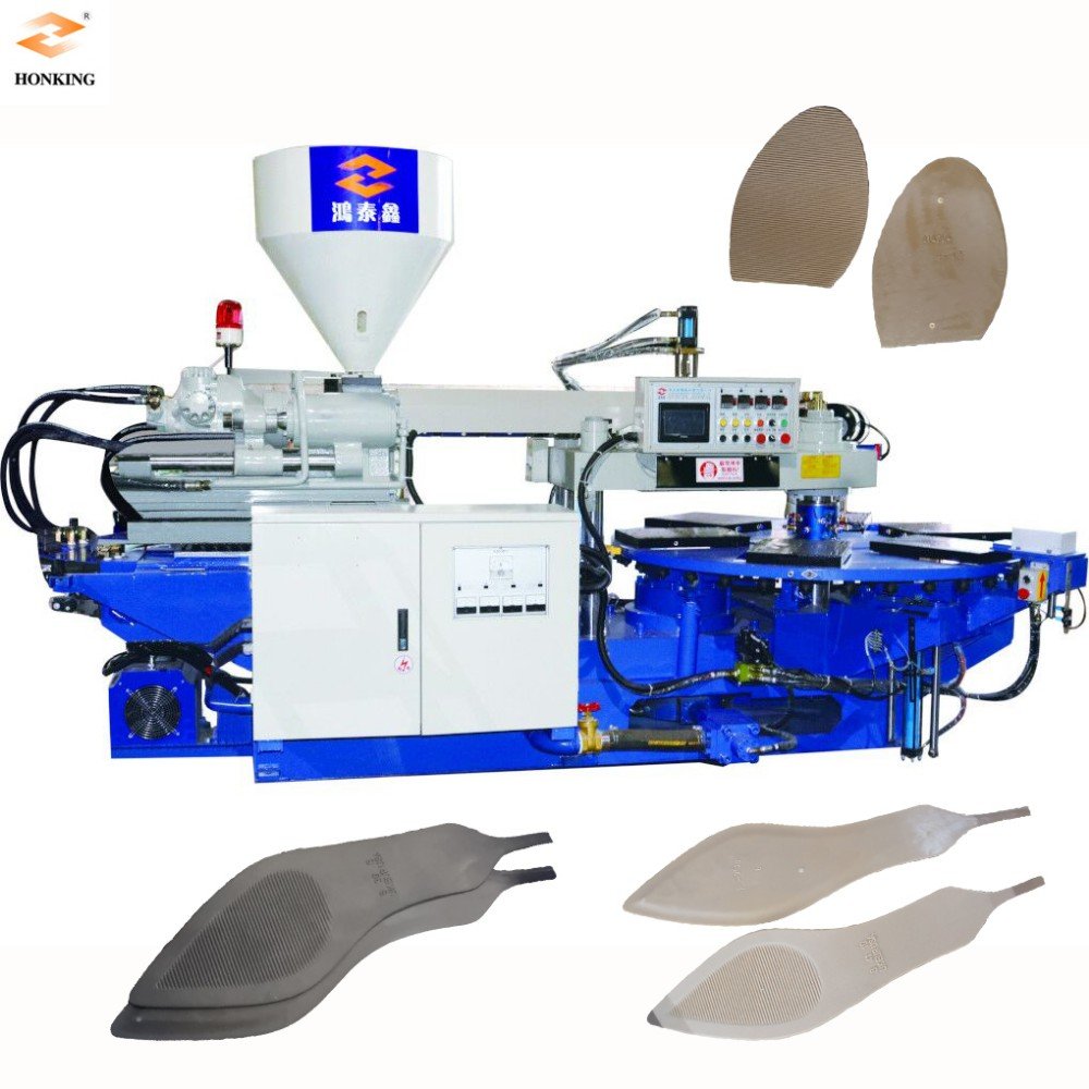 Rotary TPU/TR/PVC leather shoesoles injection moulding machine with cooling system