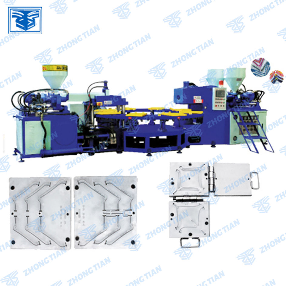 Plastic injection shoe making moulding machine for strap and sole