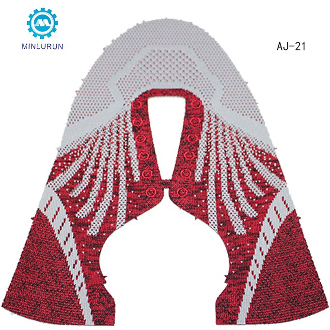 China Hot Sale Sport Running Shoe Elastic Lace Upper Custom Design Knitting Polyester Nylon Vamp For Men Sports Shoes