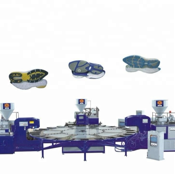 rotary 3 color TPR shoe sole making machine