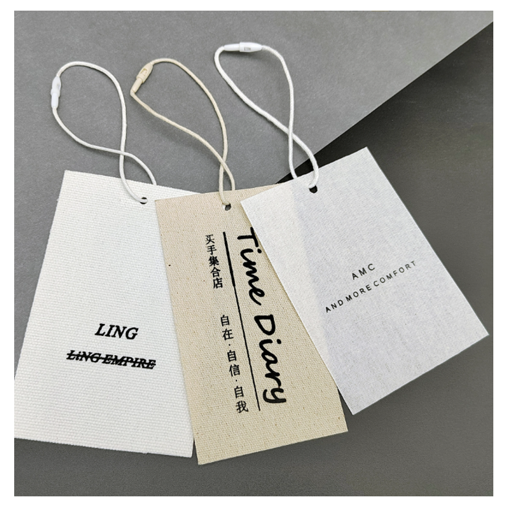 Wholesale Custom Luxury Hanging Tags With Hanging Rope Special Swing Paper Product Hang Tags Clothing Labels