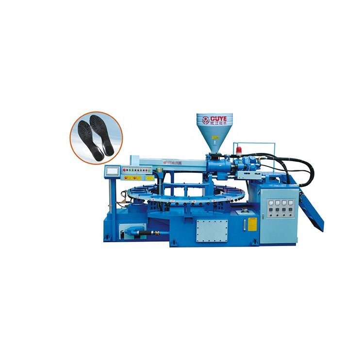 SOGUTECH full-auto rotary type mono-color plastic-rubber sole injection moulding machine