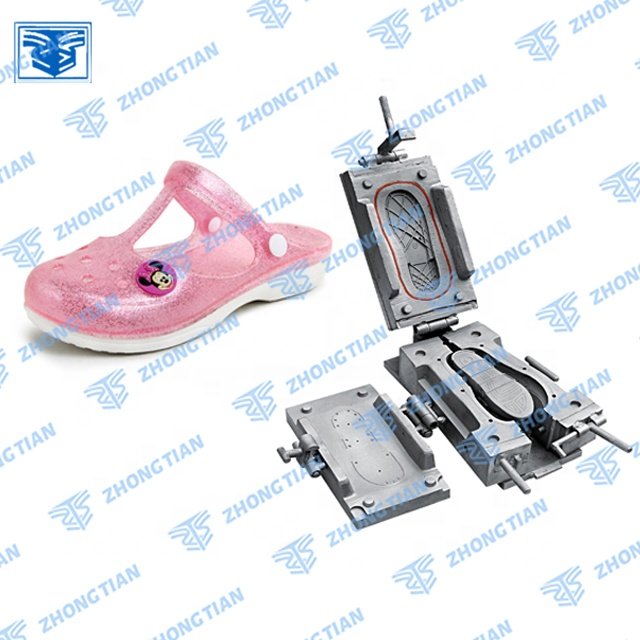 Customize Size Blowing Mould Logo Crocs Style Shiny Upper PVC Crystal Women's Shoe Mould