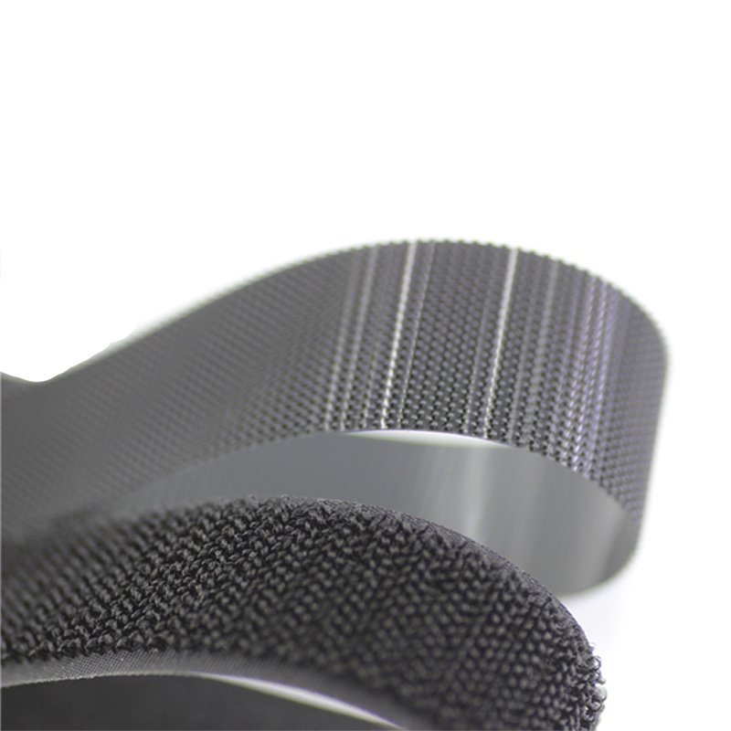 Black And White Nylon Black Injection Hook And Loop Tape For Down Jacket