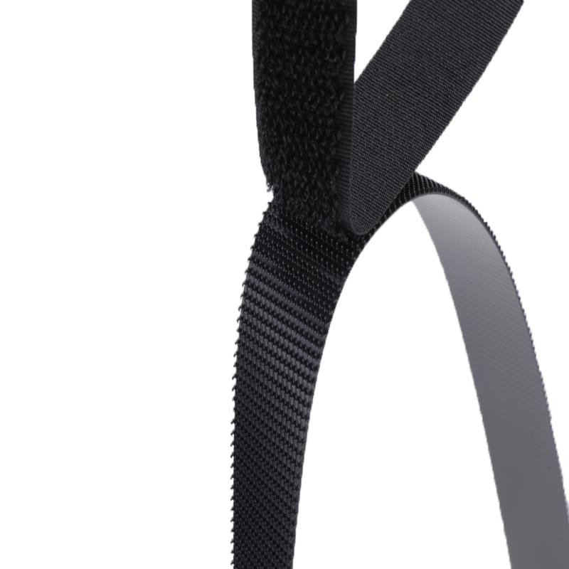 Black And White Nylon Black Injection Hook And Loop Tape For Down Jacket
