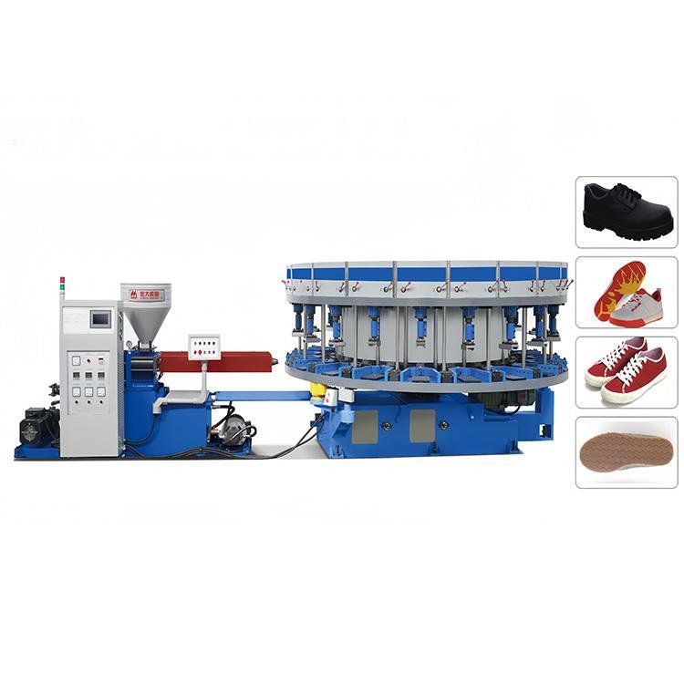 Full-Automatic Single Color Shoe Sole Making Plastic Direct Injection Machine