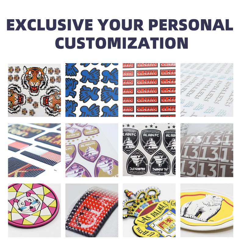 Apply 3d Silicone Logo With Custom Heat Transfer Labels For Garments