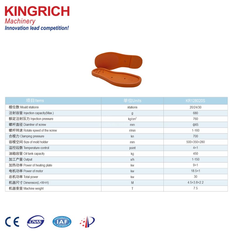 PVC sole and slipper blowing injection moulding machine