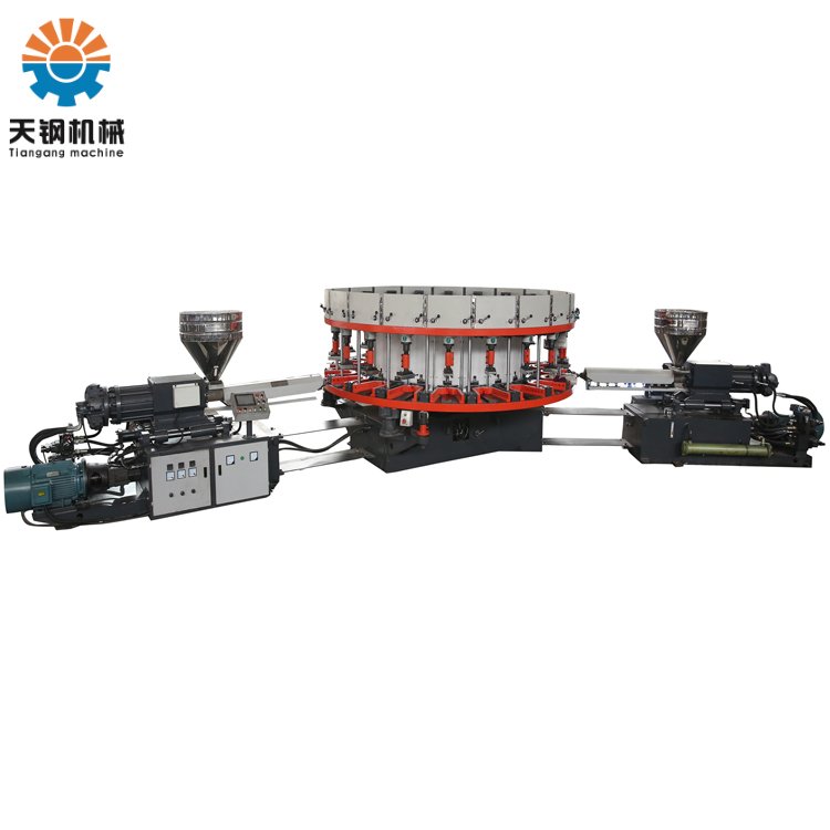 Two color canvas/sport shoes injection moulding machine