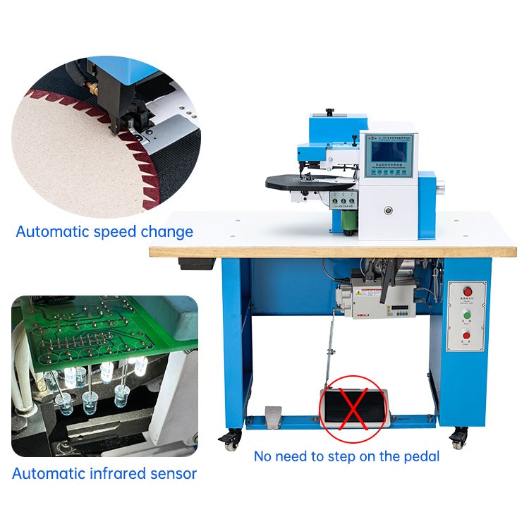 ZL Fully Automatic PVC PU Edge Banding Machine PVC Hot Melt Cement Edge Folding Gluing Machine For Leather Shoes Bag Wallet