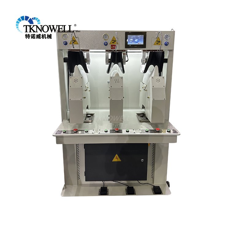 Latest Design Shoe Upper Shaping Machine Two Cold And One Hot 3D Shoe Vamp Crimping Machine