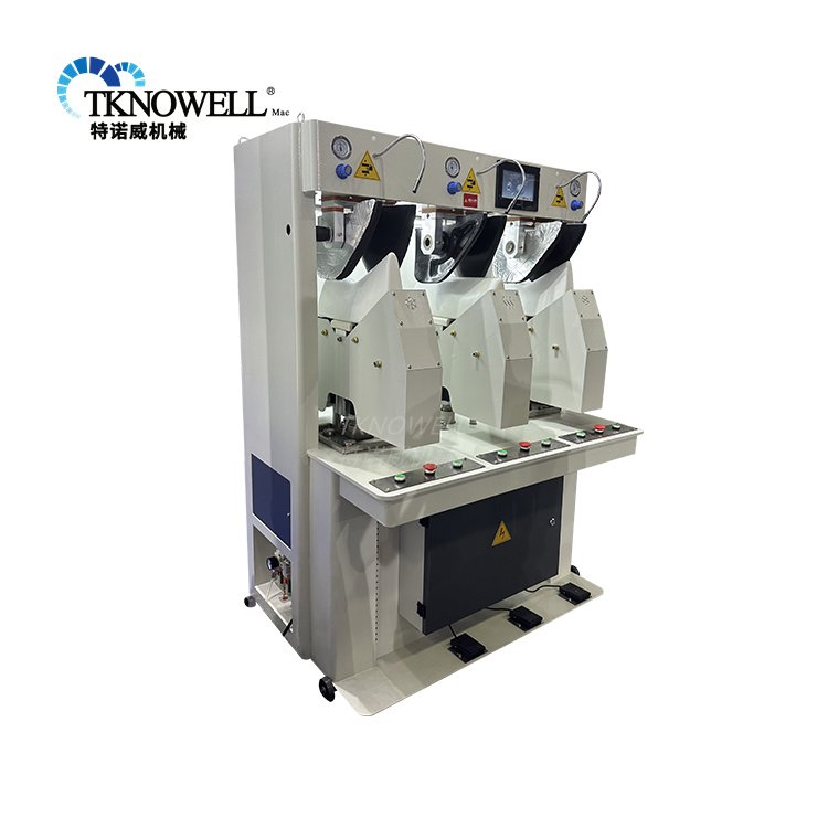 Latest Design Shoe Upper Shaping Machine Two Cold And One Hot 3D Shoe Vamp Crimping Machine