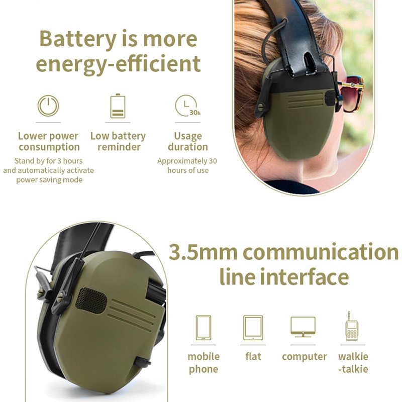 Customize Electronic Earmuff Tactical Ear Protection Tactical Headphone Shooting Earmuff Shooting Hearing Protection Earmuffs